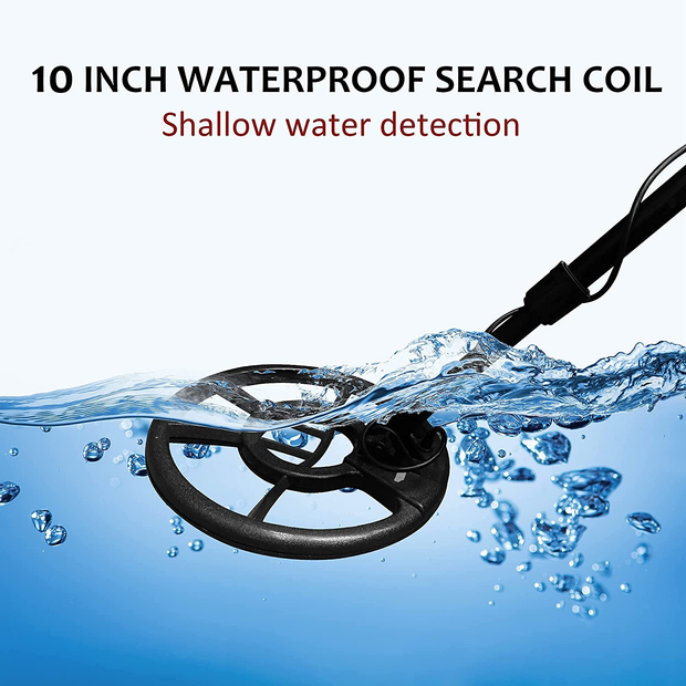 DR.ÖTEK Metal Detector for Adults Professional, Pinpoint Metal Detector Waterproof Gold and Silver, Higher Accuracy, Bigger LCD Display, Strong Memory Mode, 10" IP68 Coil, Upgrade DSP Chip