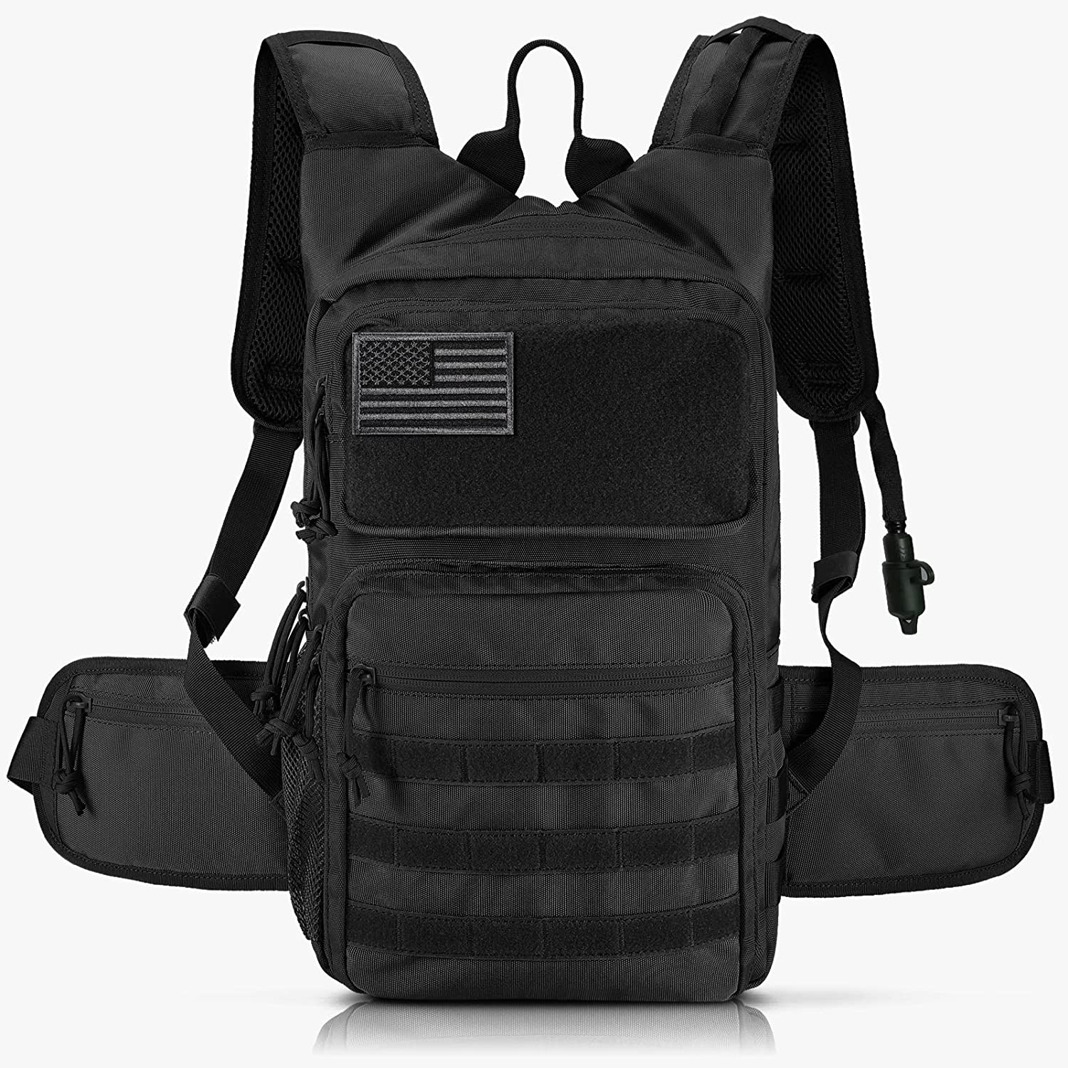 FRTKK Tactical Hydration Pack Backpack, Military Molle Water