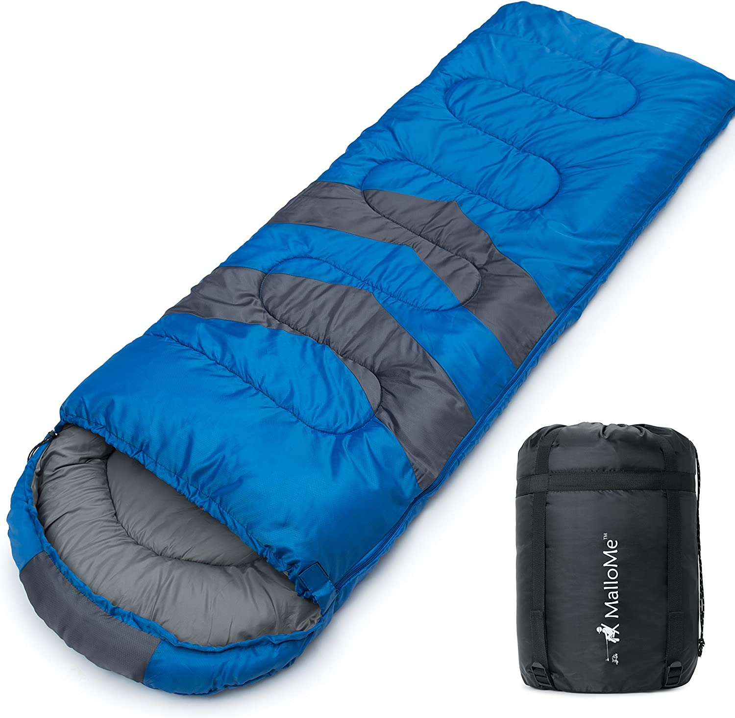 MalloMe Sleeping Bags for Adults Cold Weather & Warm - Backpacking Camping  Sleeping Bag for Kids 10-12, Girls, Boys - Lightweight Compact Camping Gear