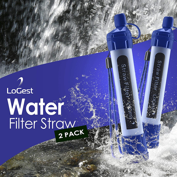 Personal Water Filter Straw Outdoor Portable Filtration Emergency Survival  Gear Water Solutions Tactical Gear for Hiking Camping Accessories Travel