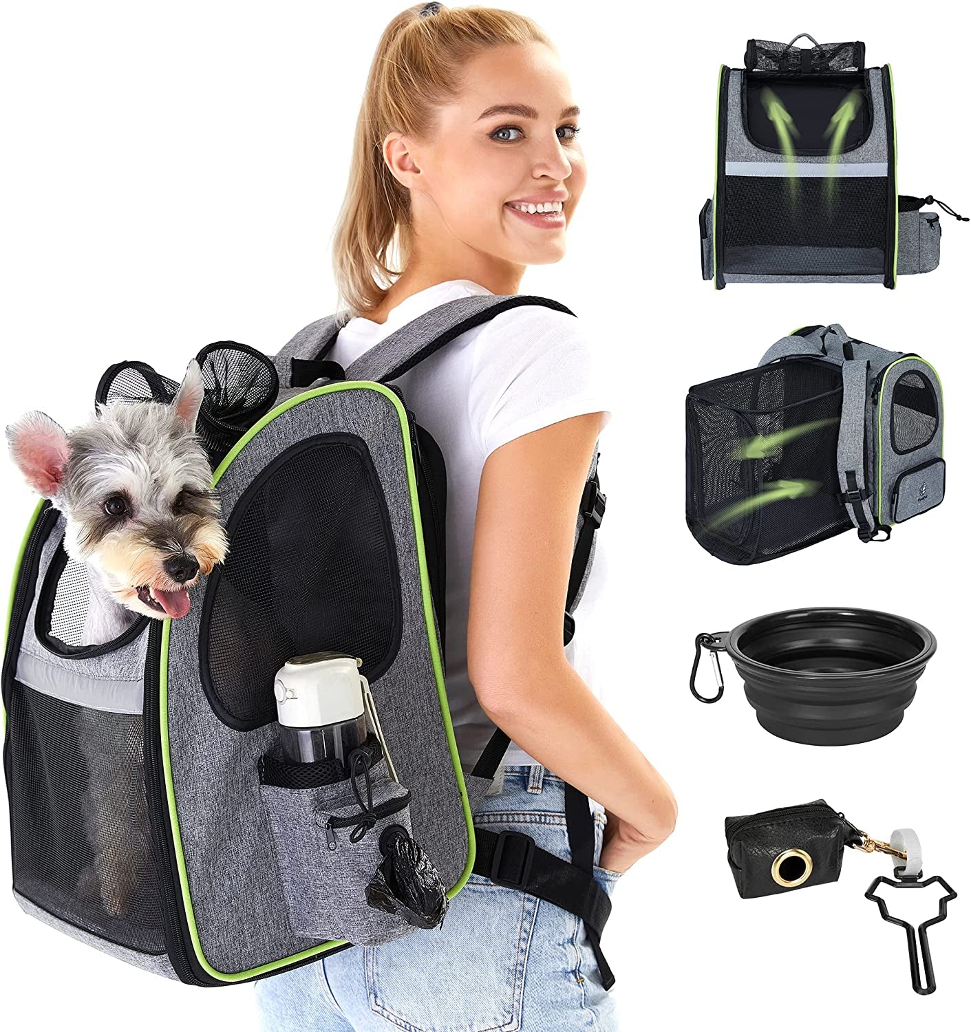 Poshpet Dog Backpack - Dog Carrier Backpack with Foodbowl & Waste Disp –  USA Camp Gear